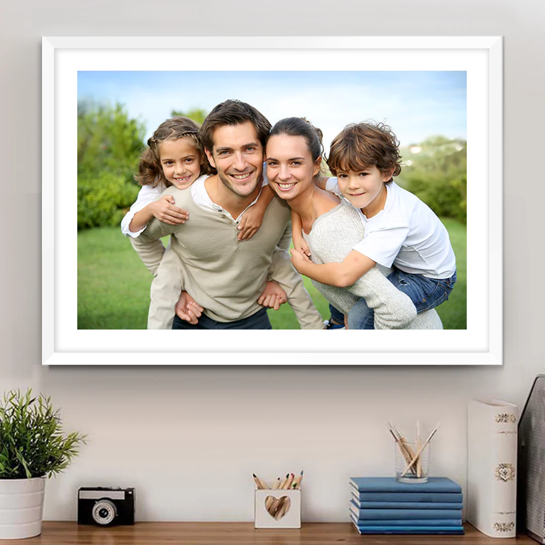 Horizontal - Framed Print White