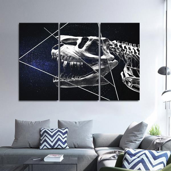 Horrific Dinosaur Multi Panel Canvas Wall Art