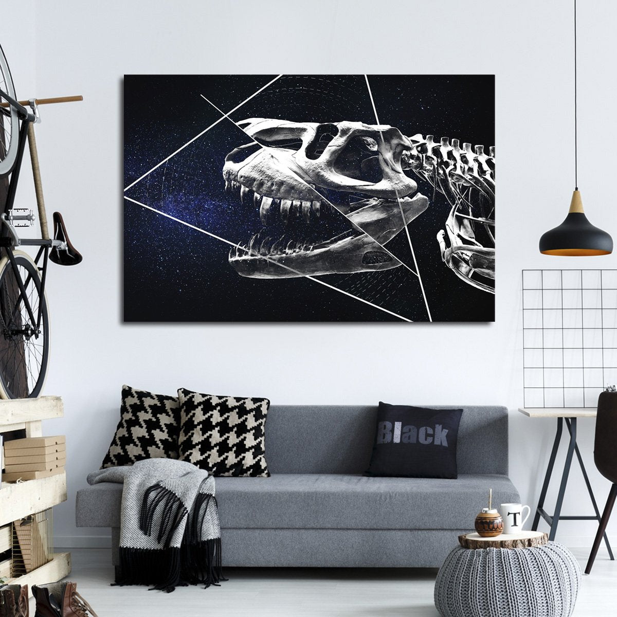 Horrific Dinosaur Multi Panel Canvas Wall Art