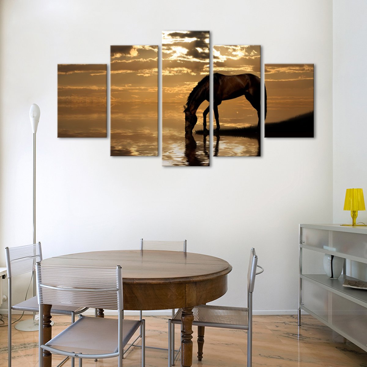 Horse Reflection Multi Panel Canvas Wall Art