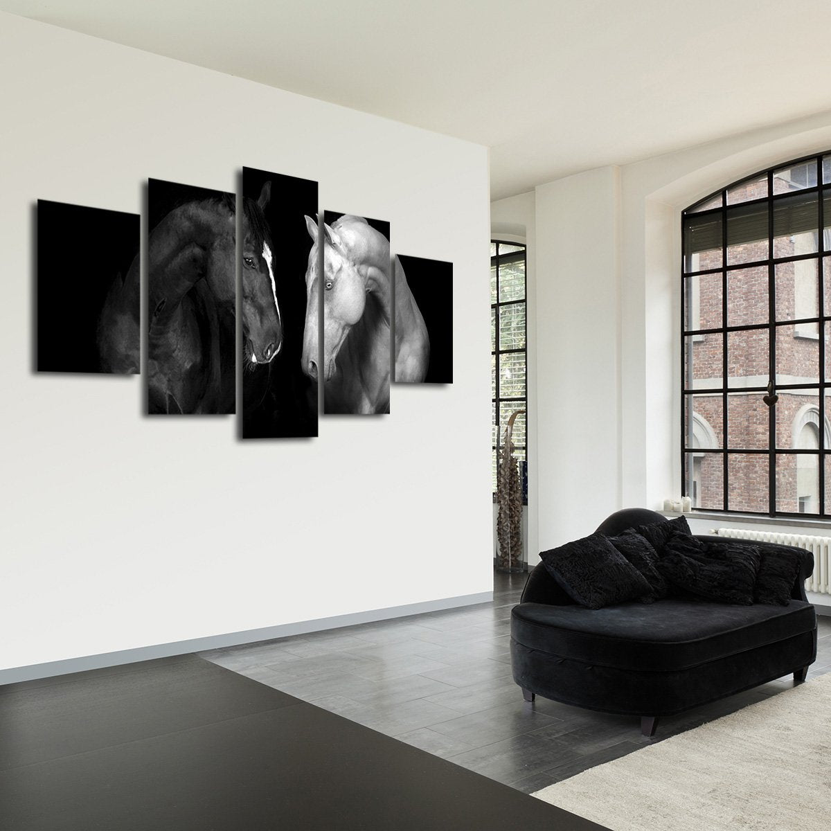 Horses Portraits Multi Panel Canvas Wall Art