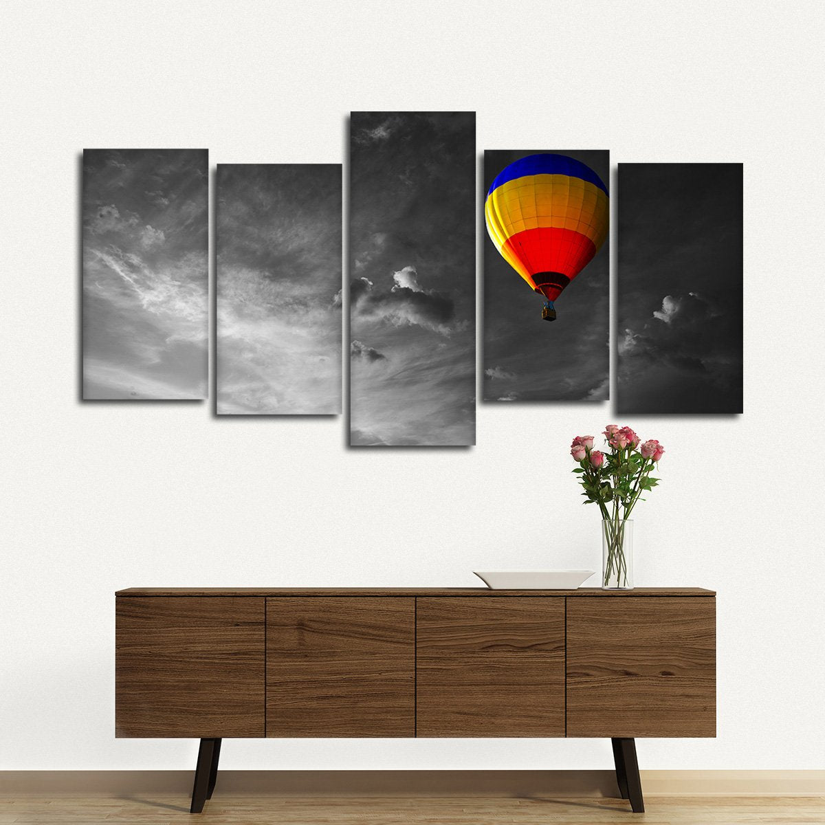 Hot Air Balloon Pop Multi Panel Canvas Wall Art