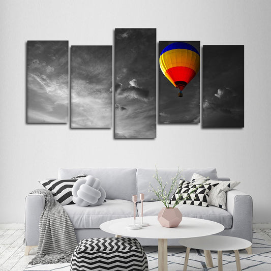 Hot Air Balloon Pop Multi Panel Canvas Wall Art