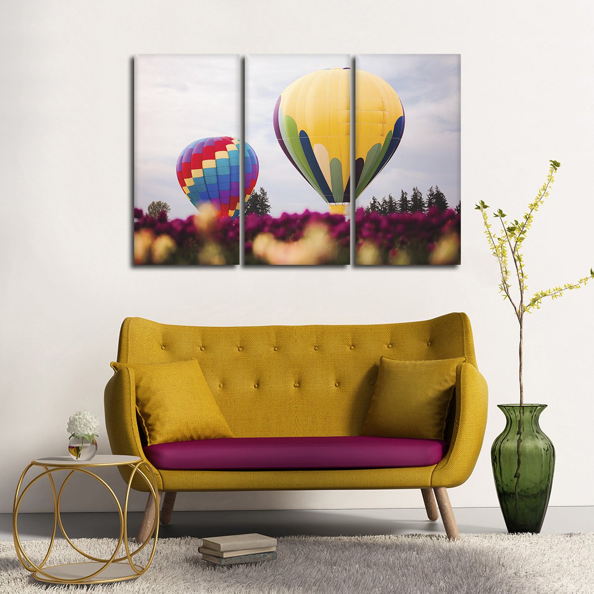 Hot Air Balloons Multi Panel Canvas Wall Art