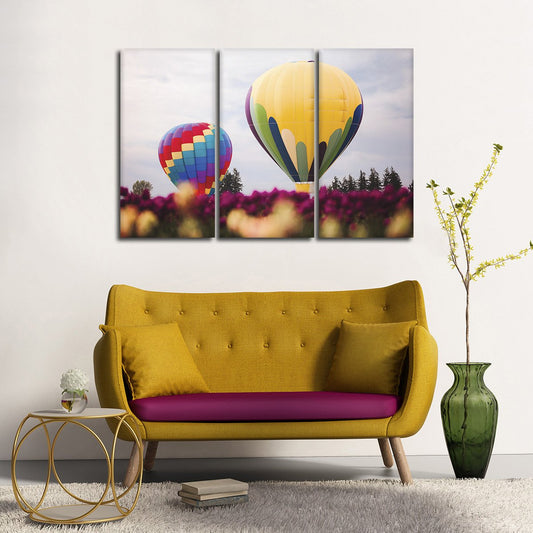 Hot Air Balloons Multi Panel Canvas Wall Art