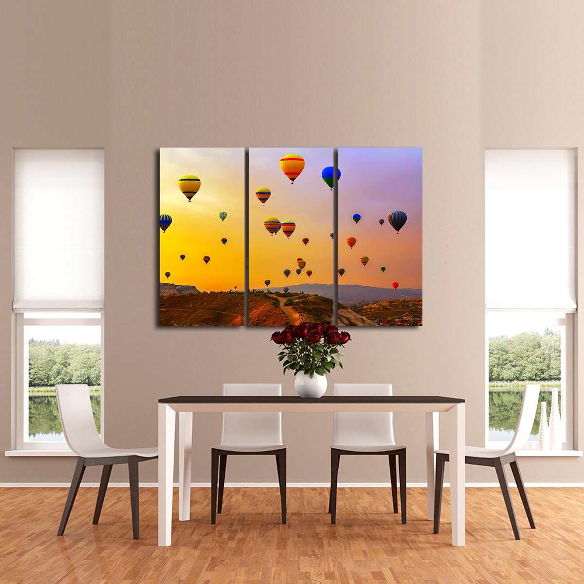 Hot Balloon Festival Multi Panel Canvas Wall Art