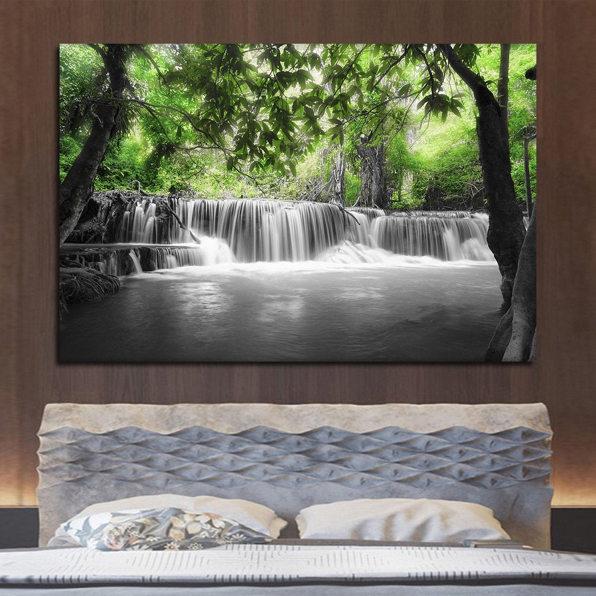 Huay Mae Khamin Waterfall Pop Multi Panel Canvas Wall Art