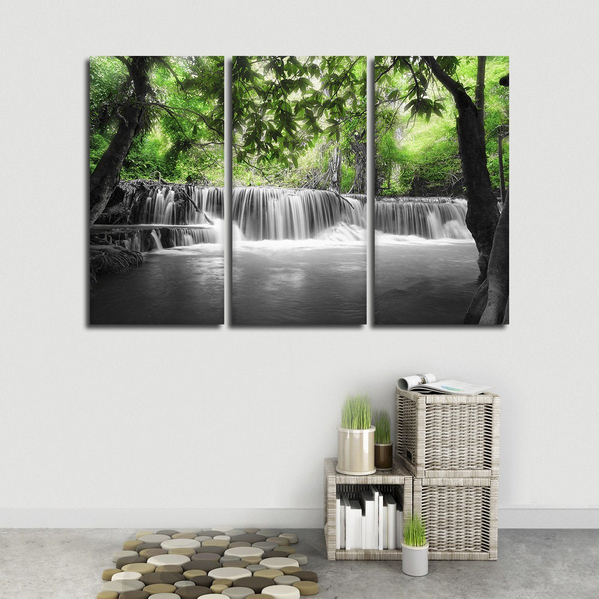 Huay Mae Khamin Waterfall Pop Multi Panel Canvas Wall Art