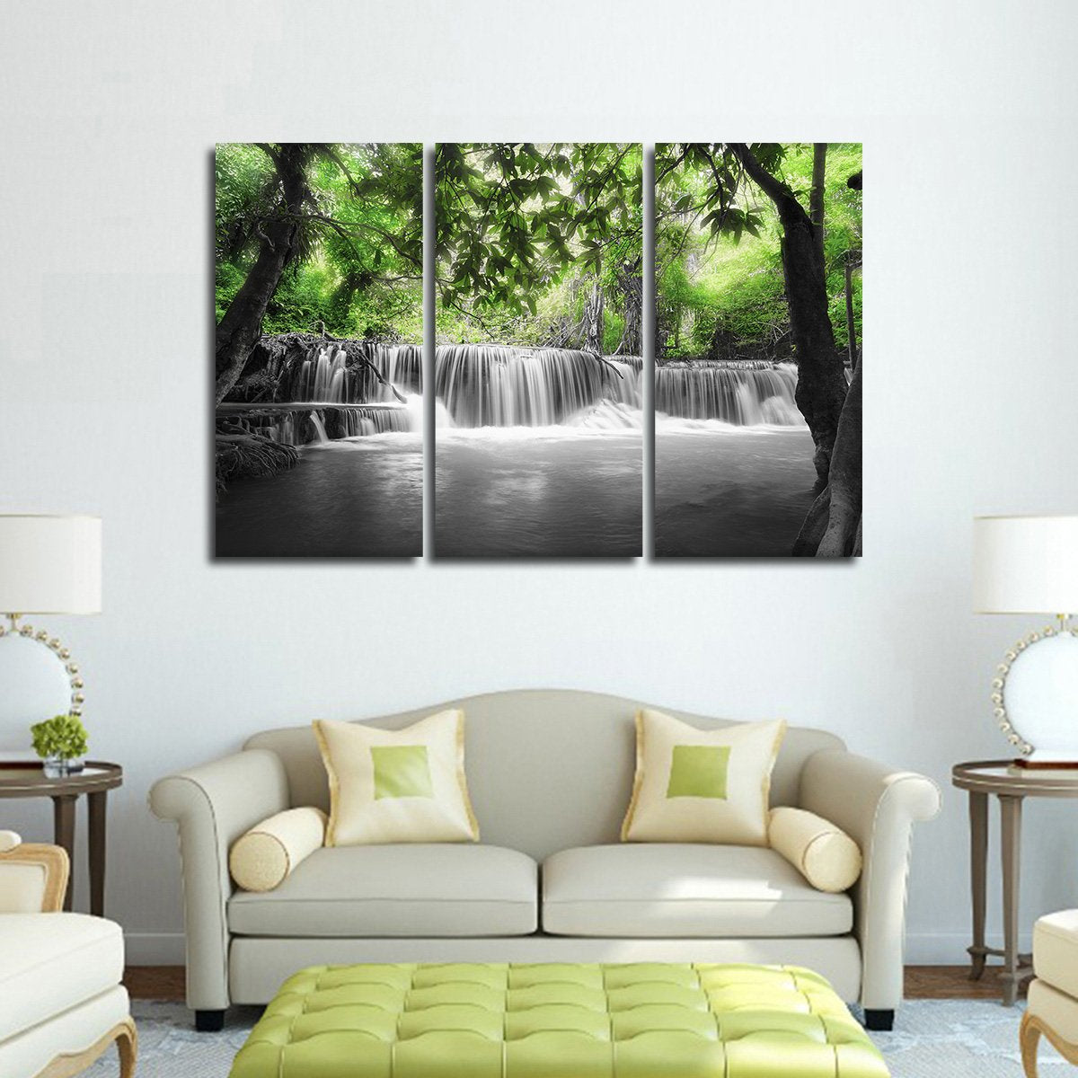 Huay Mae Khamin Waterfall Pop Multi Panel Canvas Wall Art