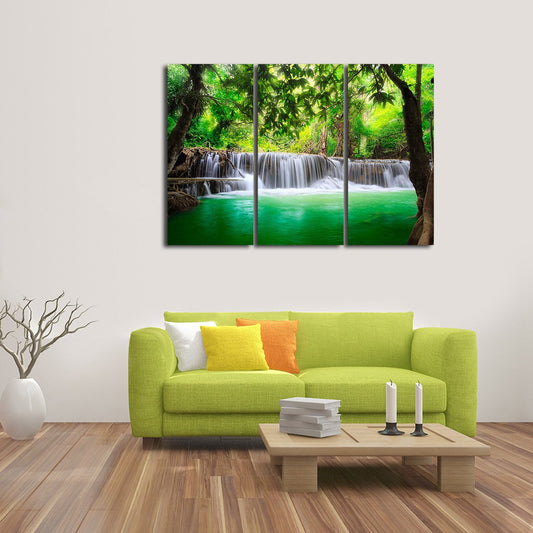 Huay Mae Khamin Waterfall Multi Panel Canvas Wall Art
