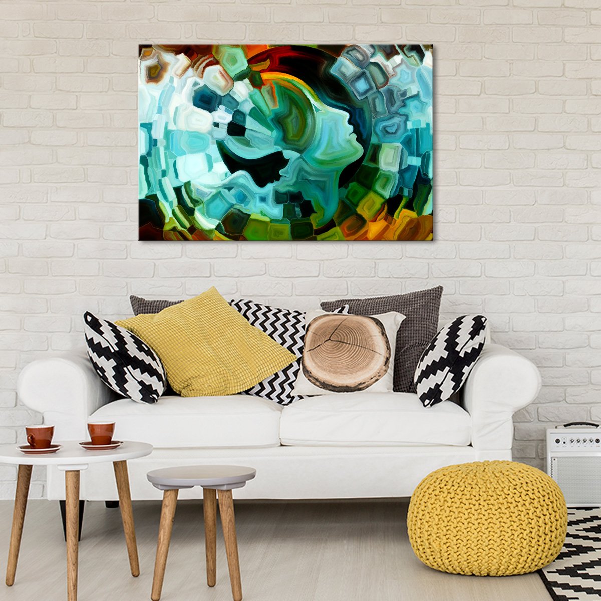 Human Face Multi Panel Canvas Wall Art