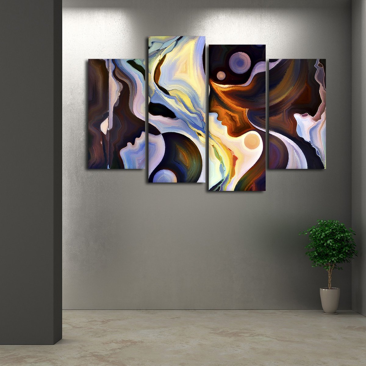 Human Mind Multi Panel Canvas Wall Art