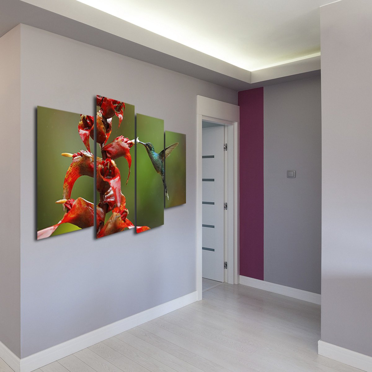 Hummingbird Multi Panel Canvas Wall Art