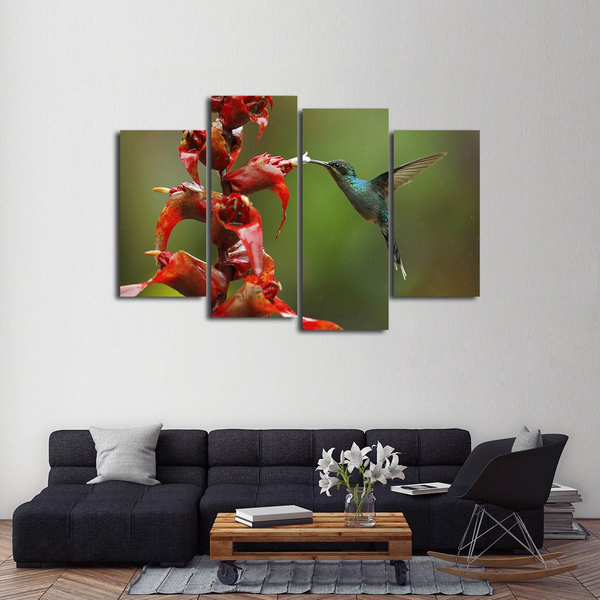 Hummingbird Multi Panel Canvas Wall Art