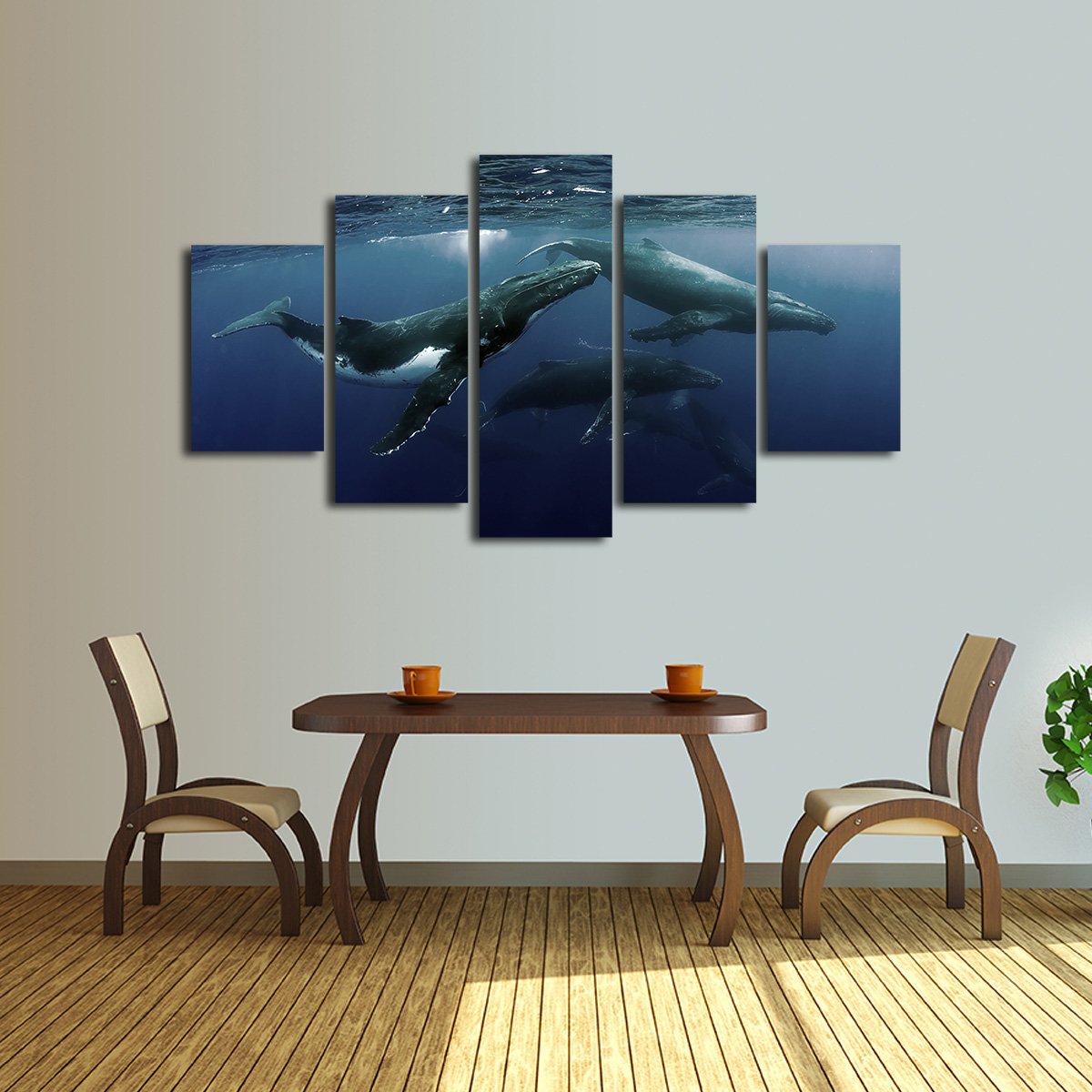 Humpback Whale Multi Panel Canvas Wall Art
