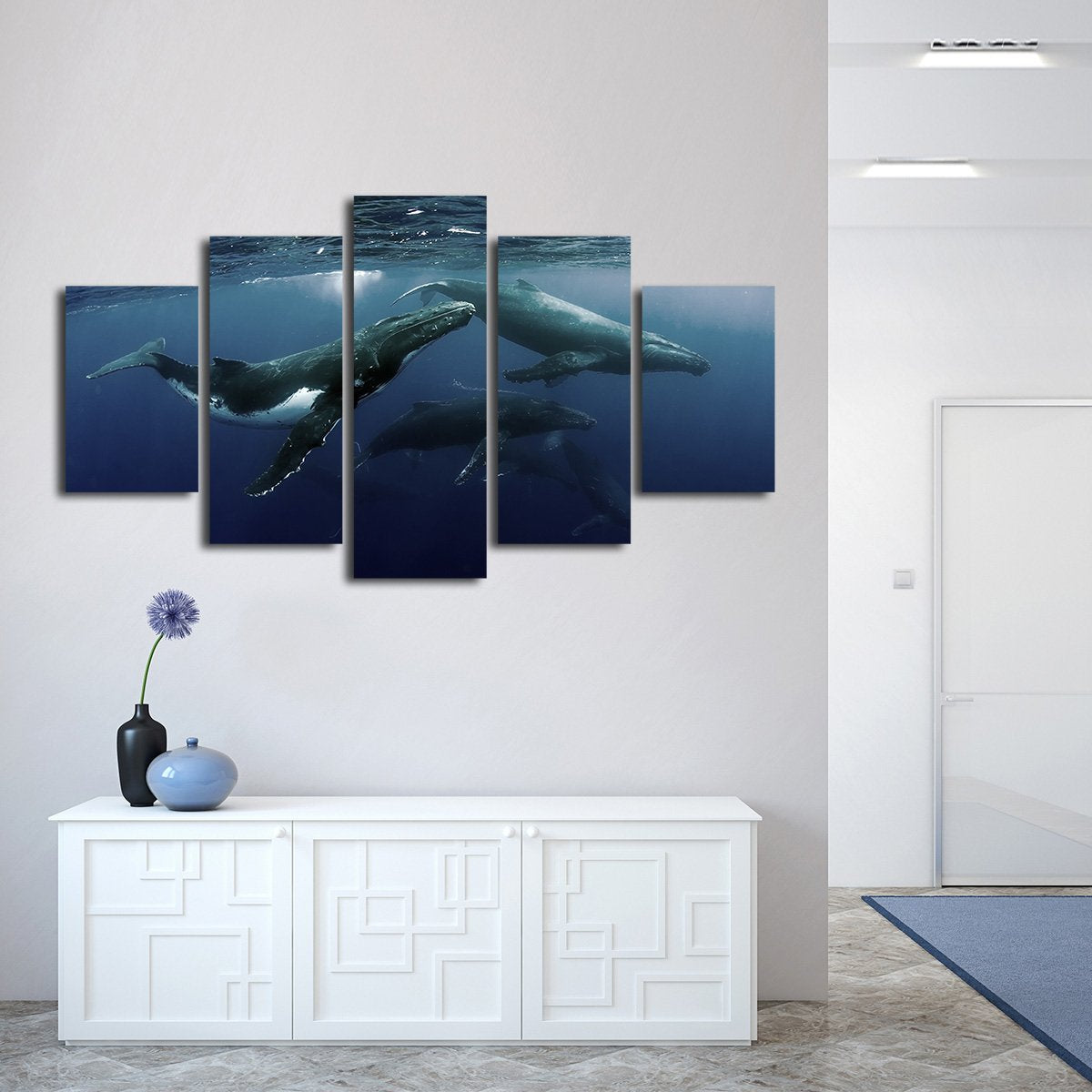 Humpback Whale Multi Panel Canvas Wall Art