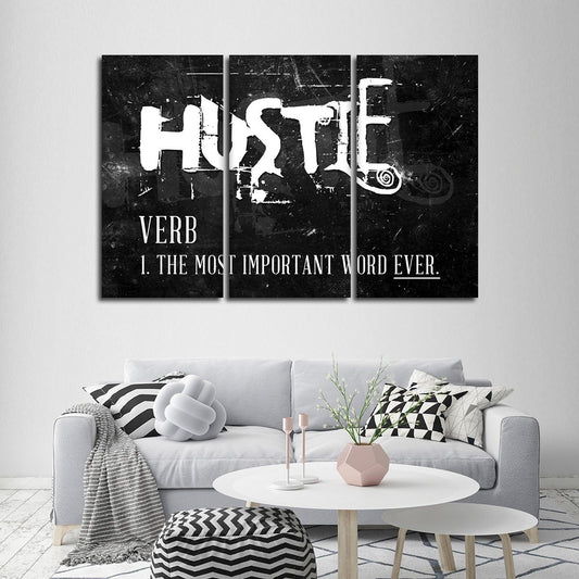 Hustle Multi Panel Canvas Wall Art