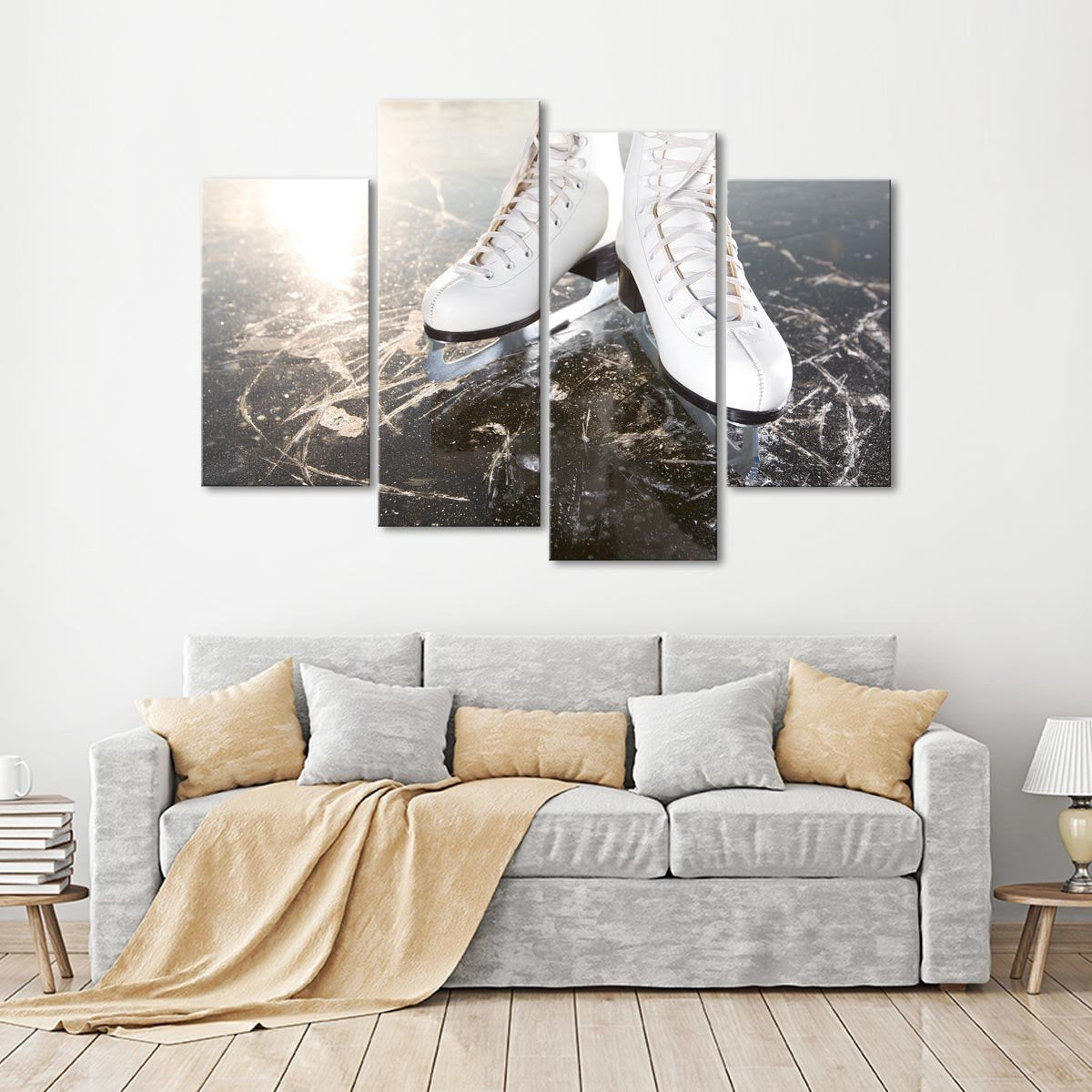 Ice Skating Multi Panel Canvas Wall Art