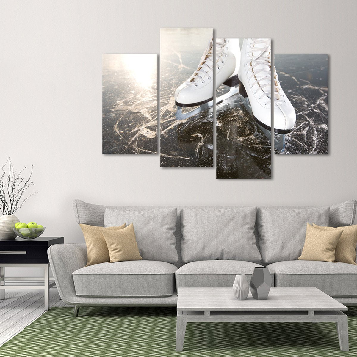 Ice Skating Multi Panel Canvas Wall Art