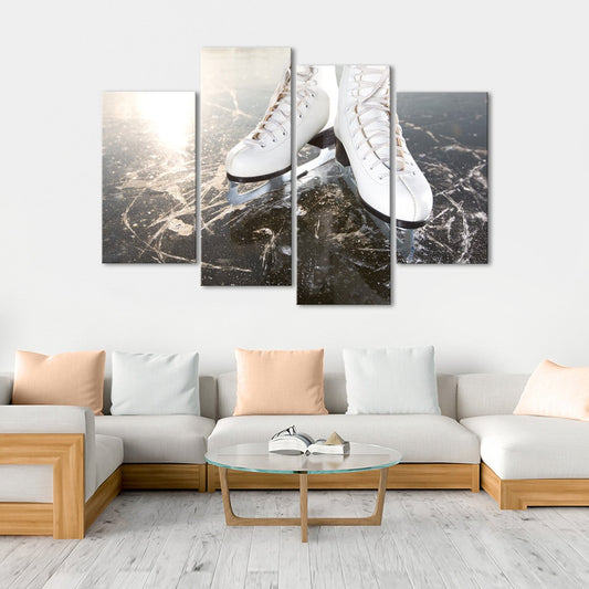 Ice Skating Multi Panel Canvas Wall Art
