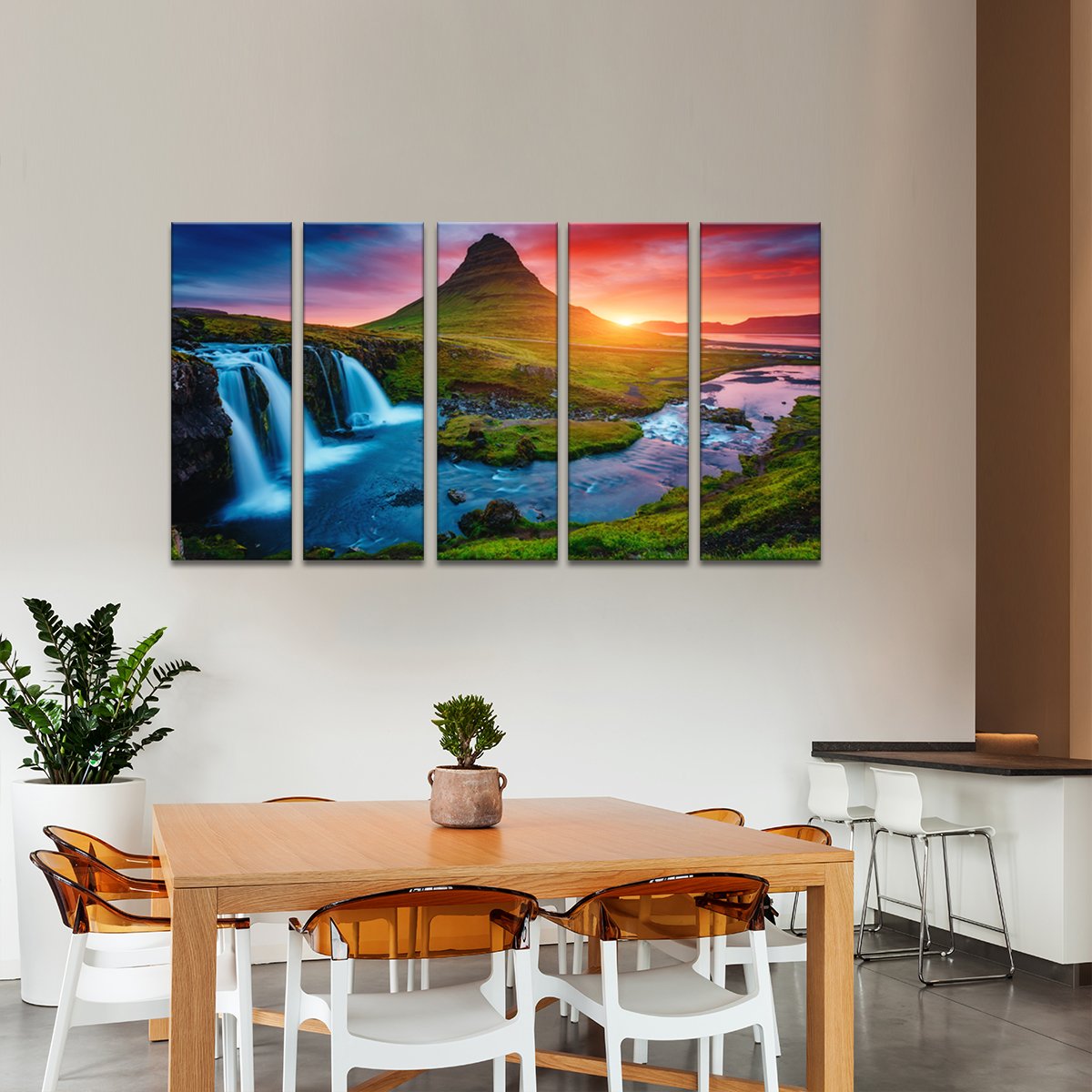 Iceland Volcano Multi Panel Canvas Wall Art