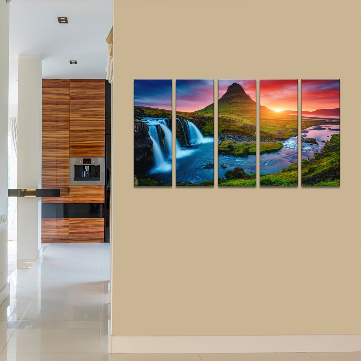 Iceland Volcano Multi Panel Canvas Wall Art