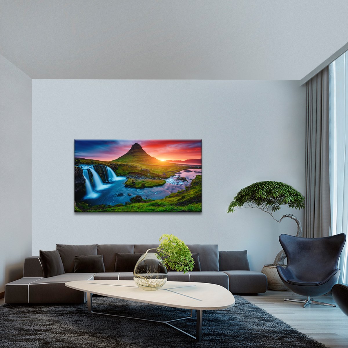 Iceland Volcano Multi Panel Canvas Wall Art
