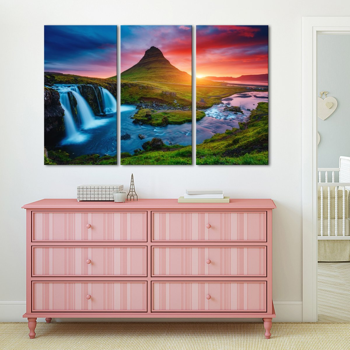 Iceland Volcano Multi Panel Canvas Wall Art