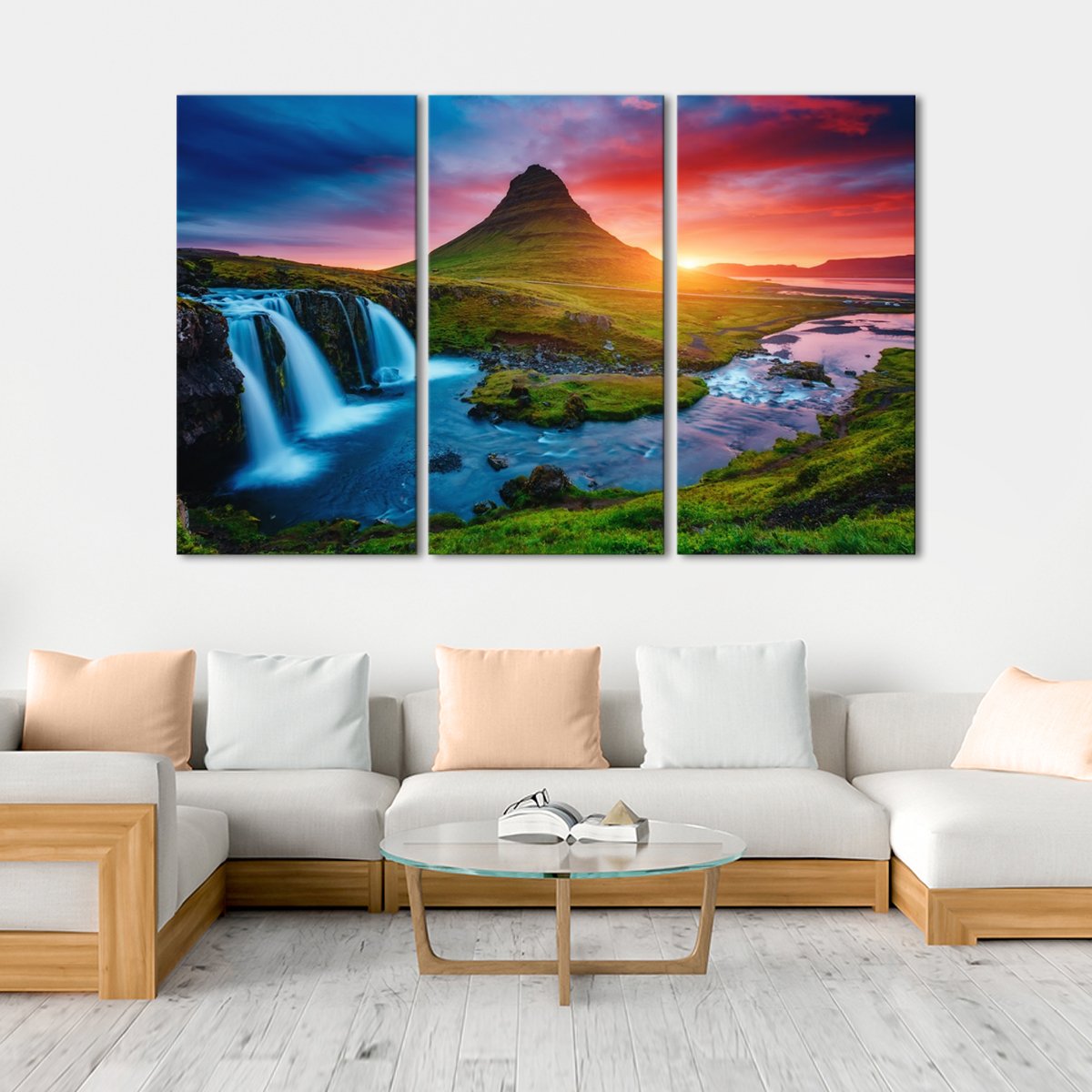 Iceland Volcano Multi Panel Canvas Wall Art