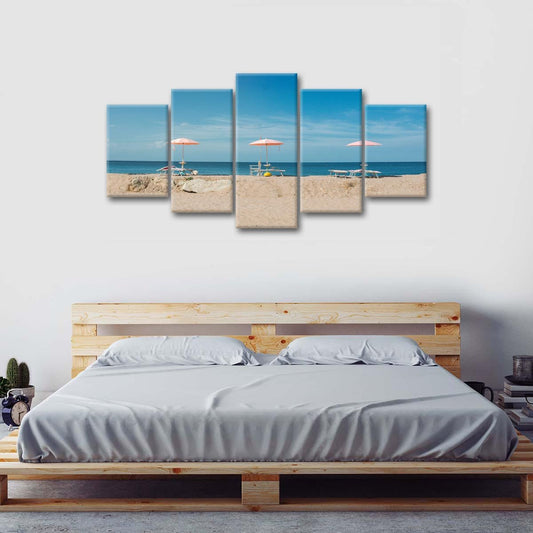 Ideal Beach Vacation Multi Panel Canvas Wall Art