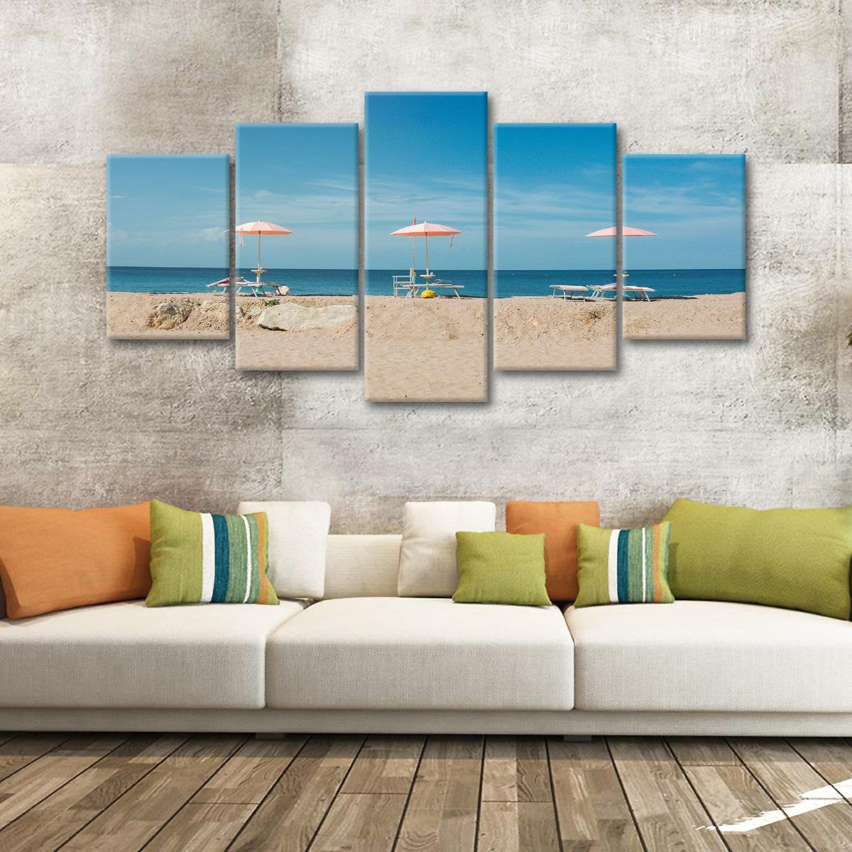 Ideal Beach Vacation Multi Panel Canvas Wall Art