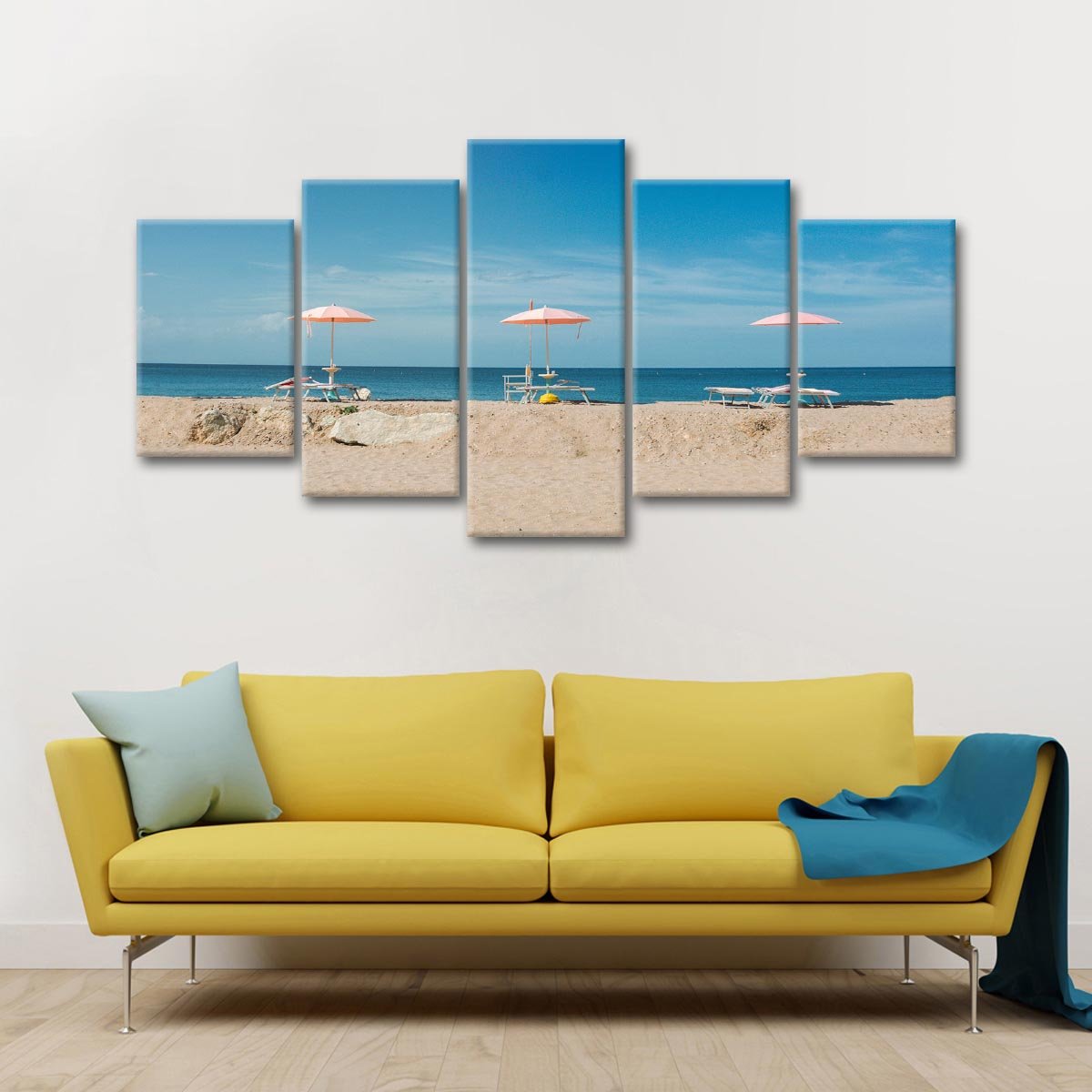 Ideal Beach Vacation Multi Panel Canvas Wall Art
