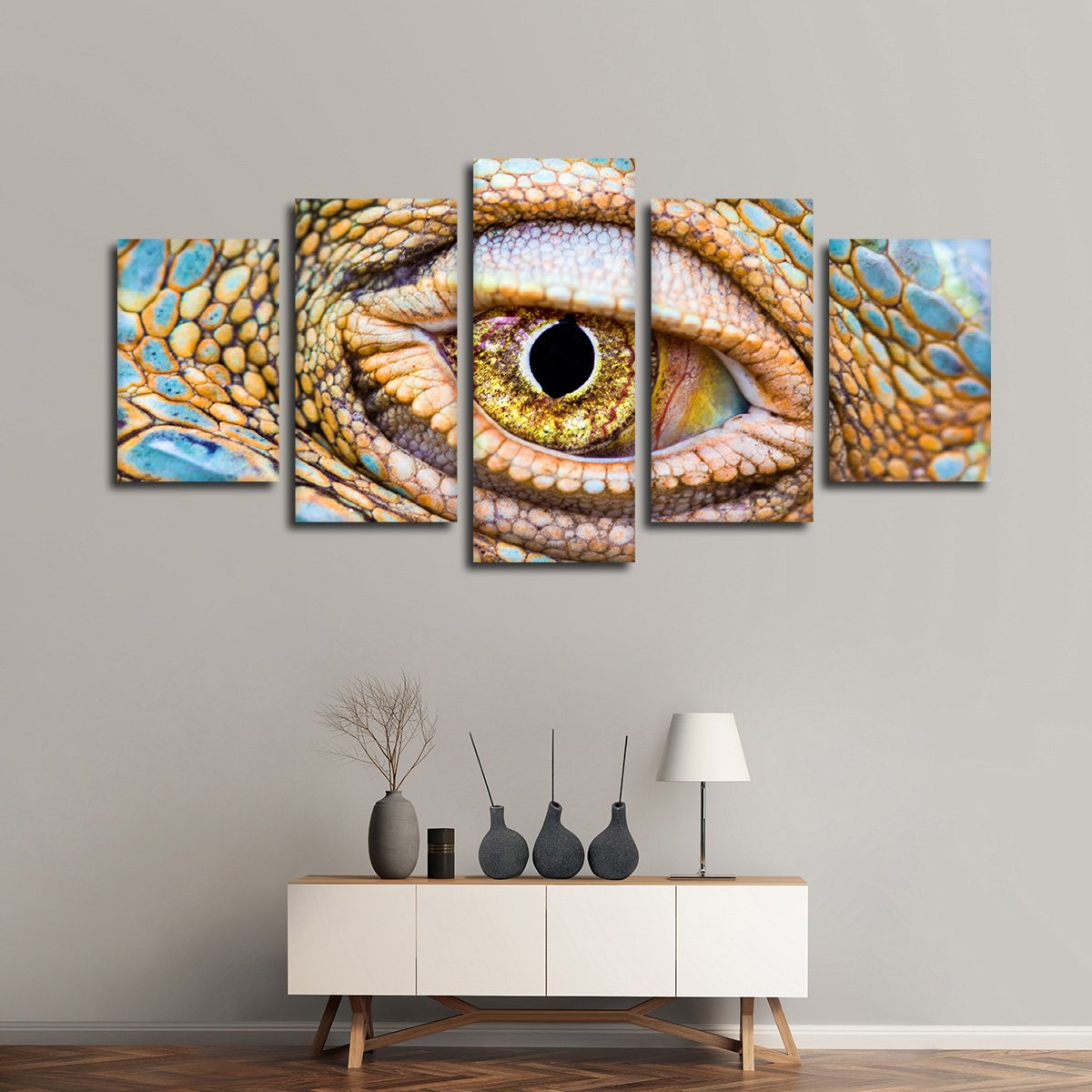 Iguana Eye Multi Panel Canvas Wall Art