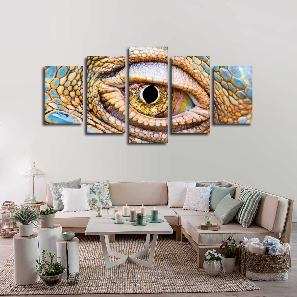 Iguana Eye Multi Panel Canvas Wall Art
