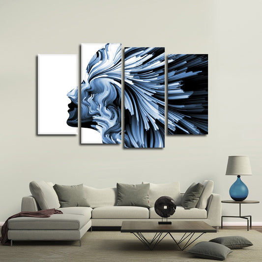 Imaginative Profile I Digital Art Multi Panel Canvas Wall Art