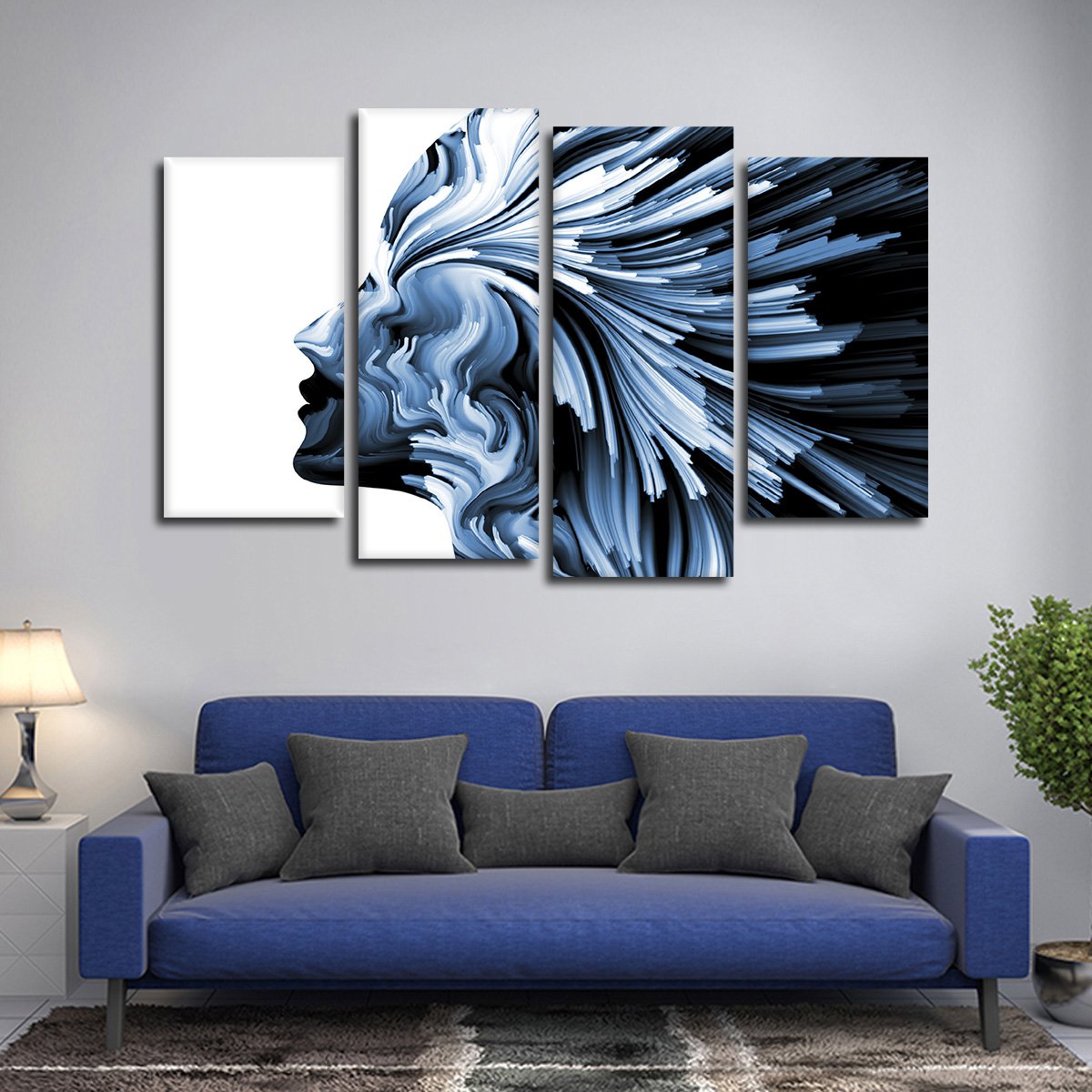 Imaginative Profile I Digital Art Multi Panel Canvas Wall Art