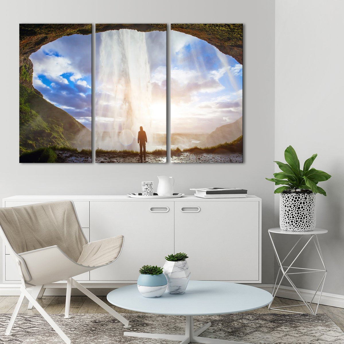 Incredible Waterfall Multi Panel Canvas Wall Art