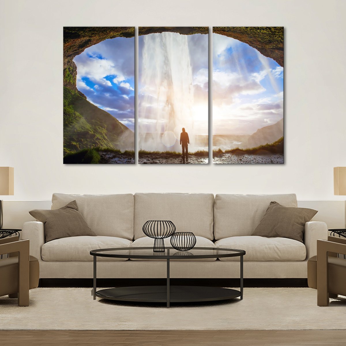 Incredible Waterfall Multi Panel Canvas Wall Art