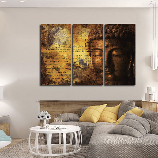 Insightful Buddha Multi Panel Canvas Wall Art
