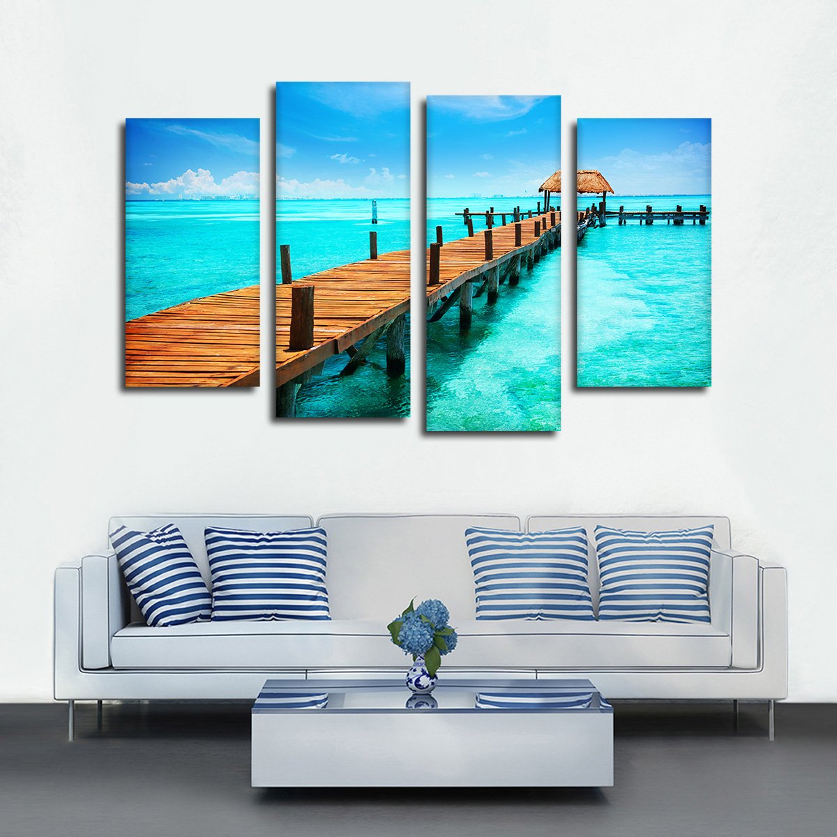 Isla Mujeres Heaven Multi Panel Canvas Wall Art
