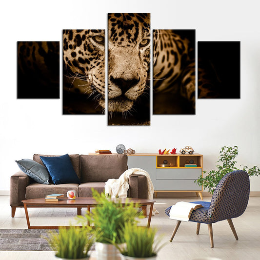 Jaguar Portrait Multi Panel Canvas Wall Art