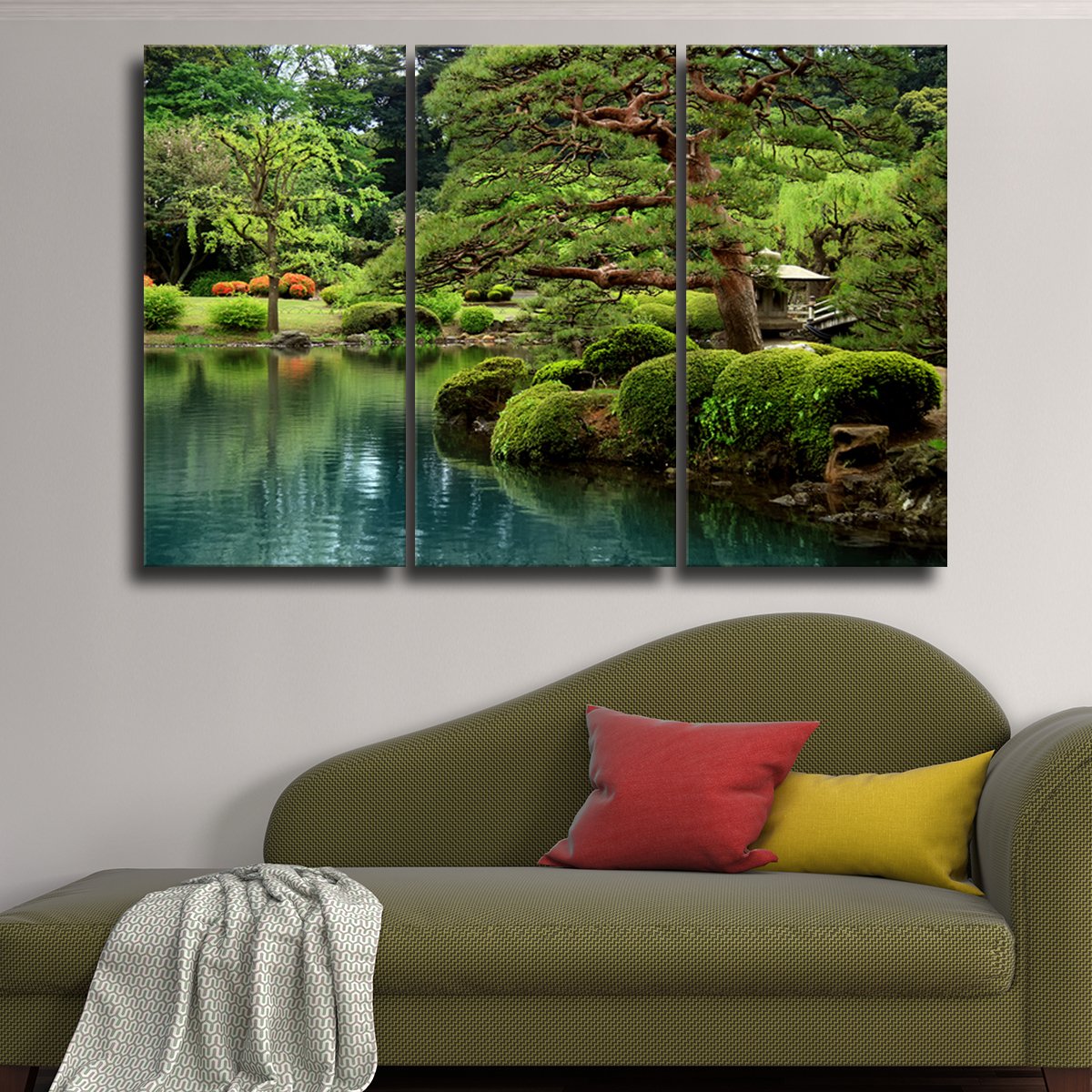 Japanese Garden Multi Panel Canvas Wall Art