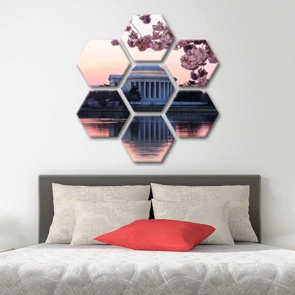 Jefferson Memorial at Dawn Multi Panel Canvas Wall Art