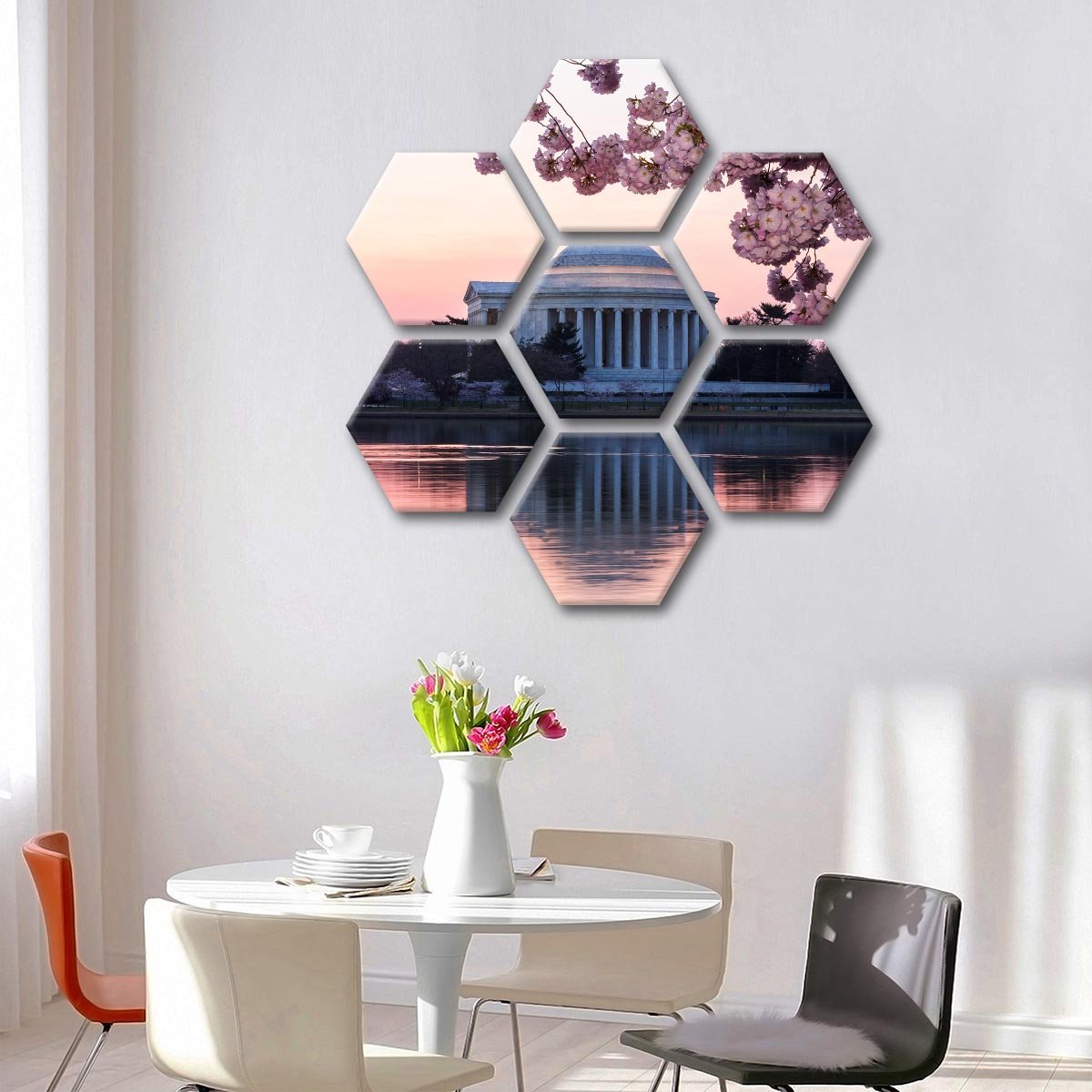 Jefferson Memorial at Dawn Multi Panel Canvas Wall Art