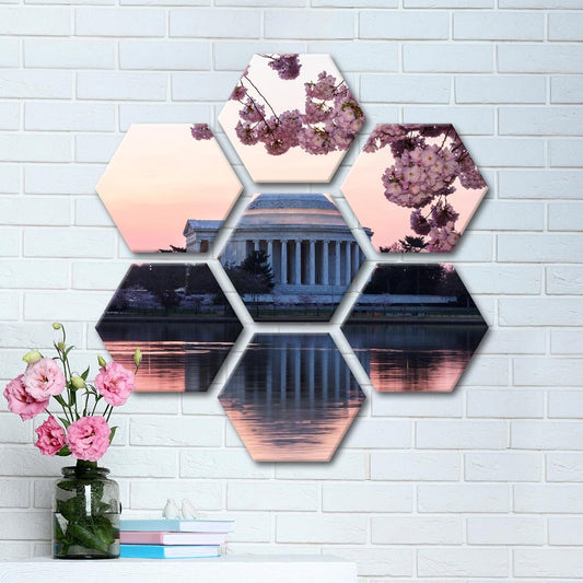 Jefferson Memorial at Dawn Multi Panel Canvas Wall Art