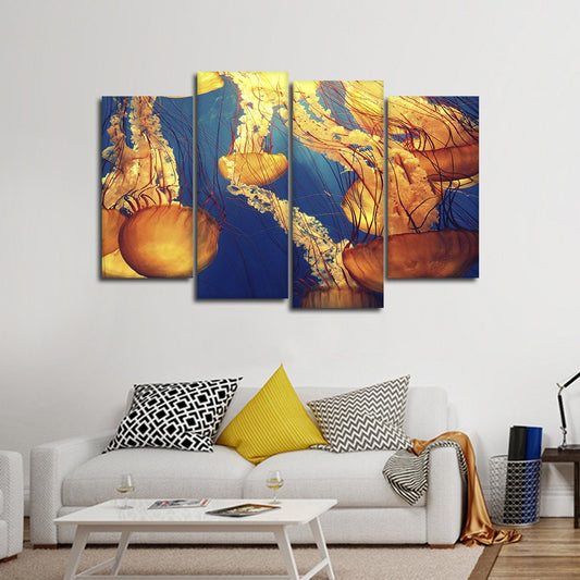 Jellyfish Bloom Multi Panel Canvas Wall Art