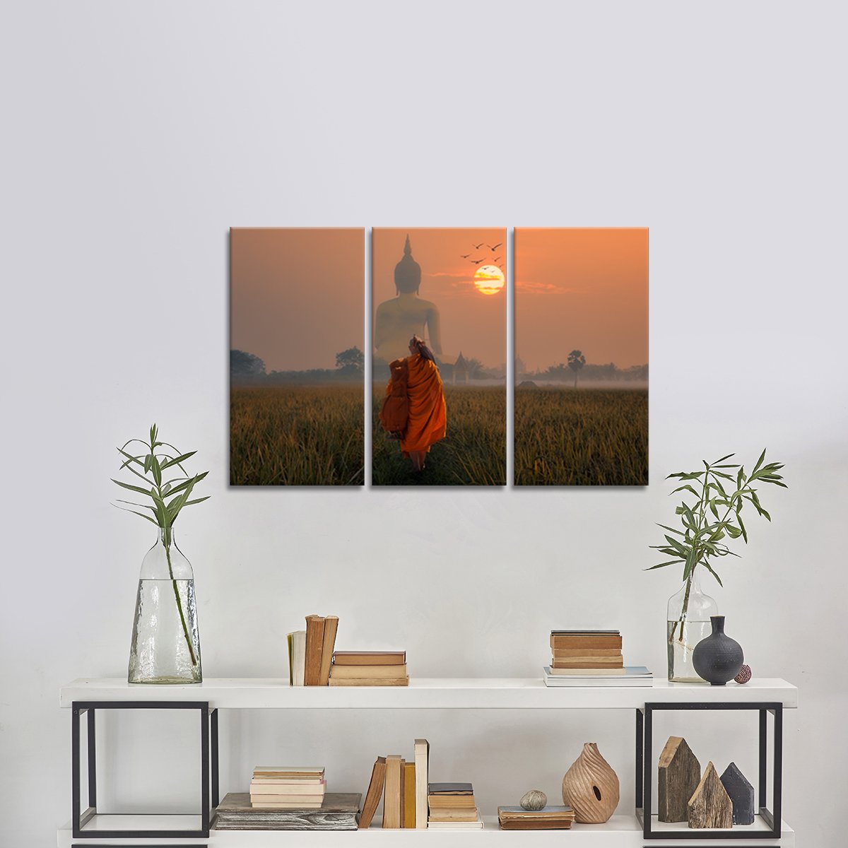 Journey To Buddha Multi Panel Canvas Wall Art