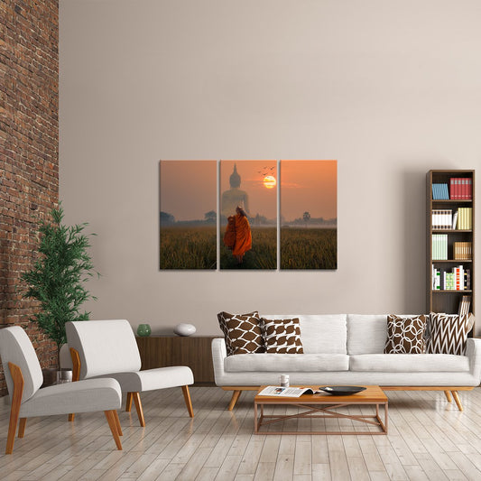 Journey To Buddha Multi Panel Canvas Wall Art