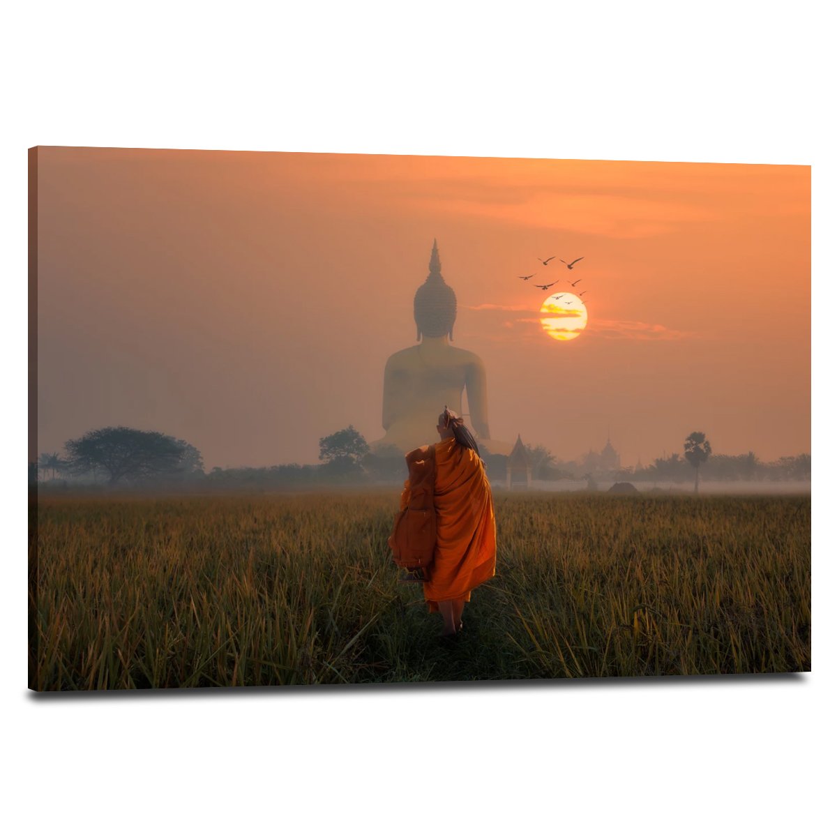 Journey To Buddha Multi Panel Canvas Wall Art