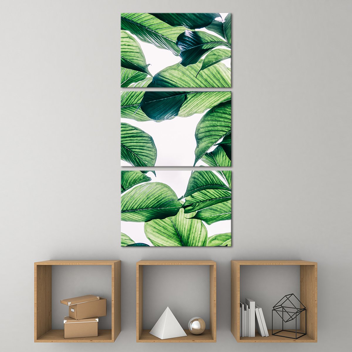 Jungle Leaves Multi Panel Canvas Wall Art